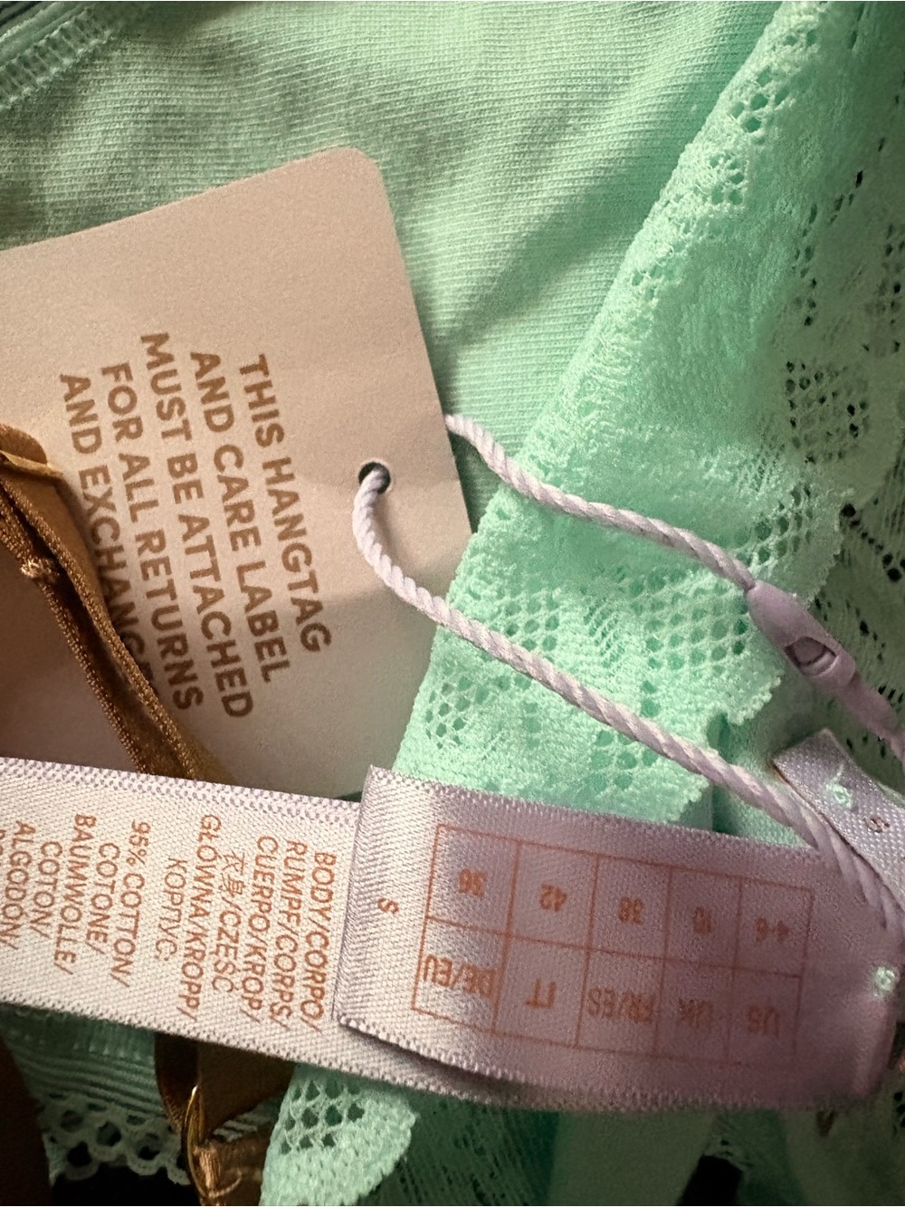 Women's Mint Lace Underwear G-Strings- Soft Stretch Comfort NWT